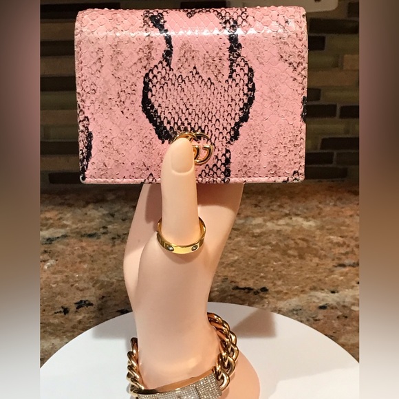 GUCCI GG Marmont Python Compact Wallet- Pink ❤️‍🔥 - Picture 3 of 17
